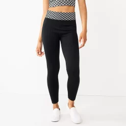 Juniors' SO® Seamless 7/8 Leggings -Adidas shop 5246938 Black Check