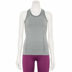 Women's Tek Gear® Seamless Racerback Tank -Adidas shop 5256946 Smokey Slate