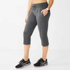 Women's Tek Gear® Essential Straight-Leg Workout Capris -Adidas shop 5257893 Ink Heather
