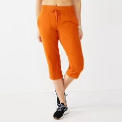 Women's Tek Gear® Essential Straight-Leg Workout Capris -Adidas shop 5257893 Orange Pottery