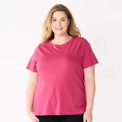 Plus Size Sonoma Goods For Life® Everyday Crewneck Tee -Adidas shop 5259072 Berry Blossom