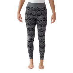 Women's MUK LUKS Jaquard Fleece Lined Leggings -Adidas shop 5261938 Gray Black