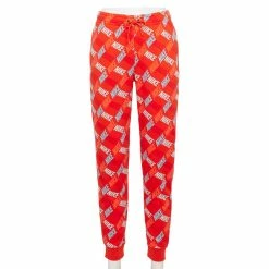 Women's Nike Sportswear Essentials Printed Fleece Midrise Pants -Adidas shop 5267093 Habanero Red
