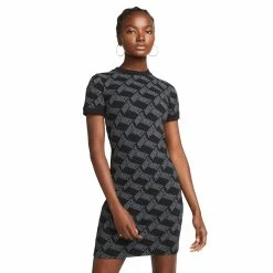 Women's Nike Sportswear Essential Printed Bodycon Dress -Adidas shop 5267094 Black