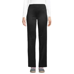 Women's Lands' End Active Fleece-Lined Yoga Pants -Adidas shop 5468789 Black