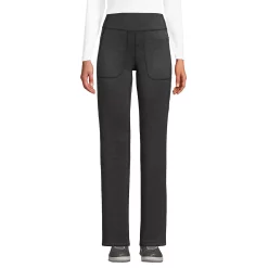 Women's Lands' End Active Fleece-Lined Yoga Pants -Adidas shop 5468789 Black Space Dye