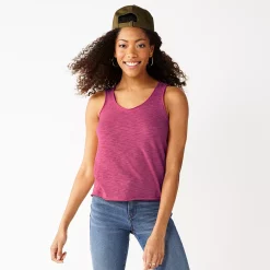 Juniors' SO® Relaxed Scoopneck Tank Top -Adidas shop 5473988 Berry Grigio