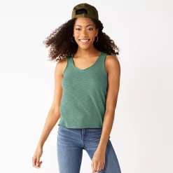 Juniors' SO® Relaxed Scoopneck Tank Top -Adidas shop 5473988 Unique Green