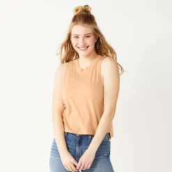 Juniors' SO® Muscle Tank -Adidas shop 5474332 Helios Peach