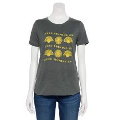 Women's Sonoma Goods For Life® Short Sleeve Graphic Tee -Adidas shop 5480871 Gray Keep Shining