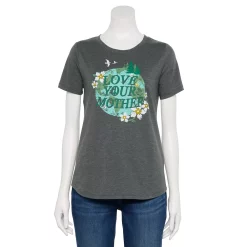 Women's Sonoma Goods For Life® Short Sleeve Graphic Tee -Adidas shop 5480871 Gray Mother Earth