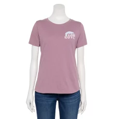 Women's Sonoma Goods For Life® Short Sleeve Graphic Tee -Adidas shop 5480871 Mauve Love