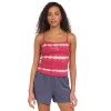 Juniors' Hurley Tie Dye Crop Tank Top -Adidas shop 5483326 Mineral Red Spiral Td