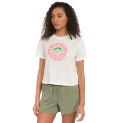 Juniors' Hurley Whirl Sunshine Roll Cuff Crop Tee -Adidas shop 5483440 ALT2