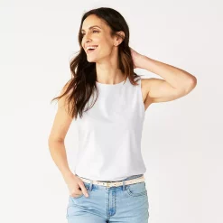 Women's Croft & Barrow® Essential Tank -Adidas shop 5491698 White