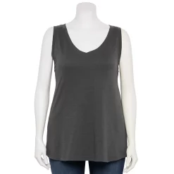 Plus Size Sonoma Goods For Life® V-Neck Swing Tank -Adidas shop 5497118 Storm Abyss