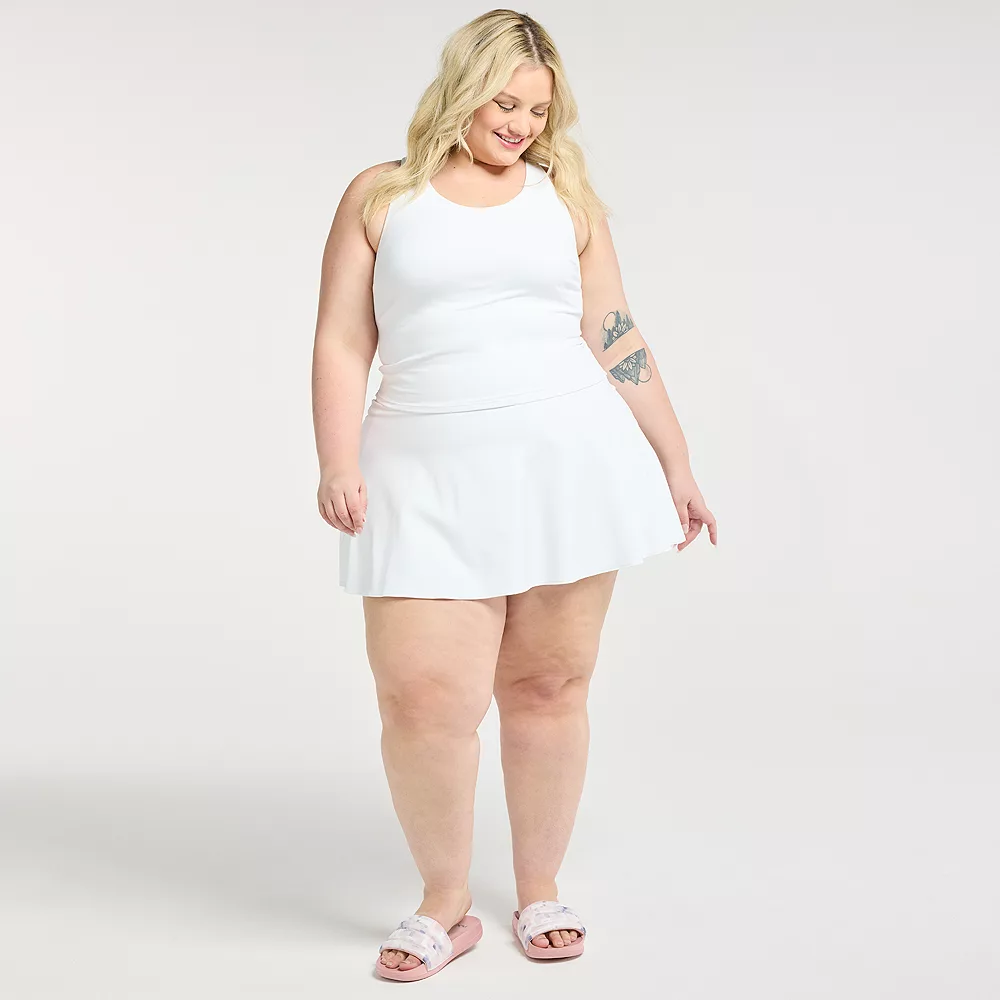 Plus Size FLX High-Waisted Affirmation Skort with Pockets 6 Plus Size FLX High-Waisted Affirmation Skort with Pockets - Image 4