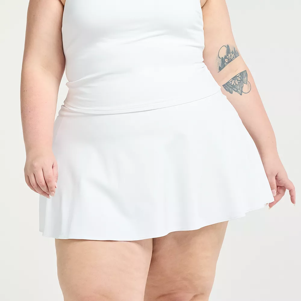 Plus Size FLX High-Waisted Affirmation Skort with Pockets 3 Plus Size FLX High-Waisted Affirmation Skort with Pockets