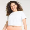 Plus Size FLX Affirmation Crop Top -Adidas shop 5500416 Modern White