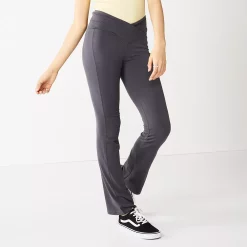 Juniors' SO® Crossover Waistband Flare Legging -Adidas shop 5501563 Forged Iron
