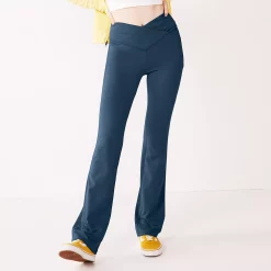 Juniors' SO® Crossover Waistband Flare Legging -Adidas shop 5501563 Moonwalk Navy