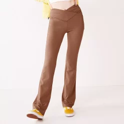 Juniors' SO® Crossover Waistband Flare Legging -Adidas shop 5501563 Puebla Brown