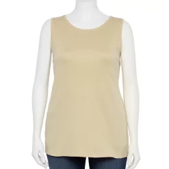 Plus Size Croft & Barrow® Essential Tank -Adidas shop 5509745 Gobi Beige