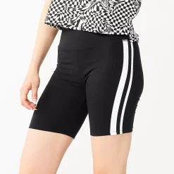 Juniors' SO® Lounge Bike Shorts -Adidas shop 5509891 White Side Stripe