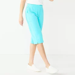 Women's Croft & Barrow® French Terry Skimmer Pants -Adidas shop 5514858 Capri Blue