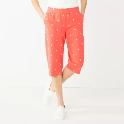 Women's Croft & Barrow® French Terry Skimmer Pants -Adidas shop 5514858 Coral Shell