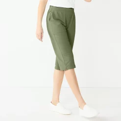 Women's Croft & Barrow® French Terry Skimmer Pants -Adidas shop 5514858 Olive