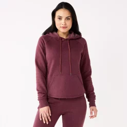 Women's Tek Gear® Ultrasoft Fleece Hoodie -Adidas shop 5522495 Night Sangria