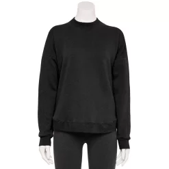 Women's Tek Gear® Ultrasoft Fleece Mockneck Sweatshirt -Adidas shop 5523249 Black