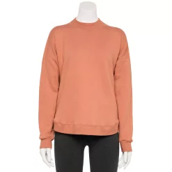 Women's Tek Gear® Ultrasoft Fleece Mockneck Sweatshirt -Adidas shop 5523249 Cinnamon Coffee