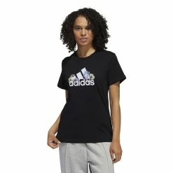 Women's adidas Floral Graphic Tee -Adidas shop 5523630 Black