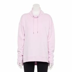 Petite Tek Gear® Ultrasoft Fleece Cowlneck Tunic -Adidas shop 5525191 Adoring Lilac