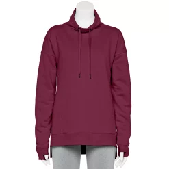 Petite Tek Gear® Ultrasoft Fleece Cowlneck Tunic -Adidas shop 5525191 Night Sangria