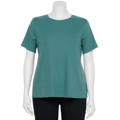Plus Size Nine West Essential Crewneck Tee -Adidas shop 5525951 Huxley Blue Rib