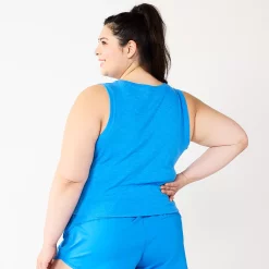 Juniors' Plus Size SO® Solid Cropped Twist-Front Tank 15 Juniors' Plus Size SO® Solid Cropped Twist-Front Tank -Adidas shop 5526785 ALT