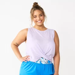 Juniors' Plus Size SO® Solid Cropped Twist-Front Tank 11 Juniors' Plus Size SO® Solid Cropped Twist-Front Tank -Adidas shop 5526785 Monica Purple