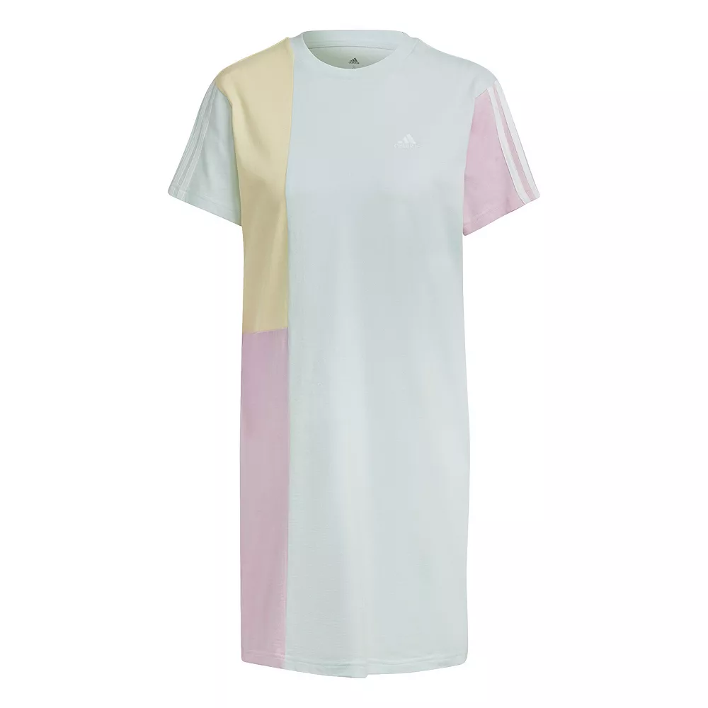 Women's adidas Essentials Colorblock Boyfriend T-Shirt Dress 7 Women's adidas Essentials Colorblock Boyfriend T-Shirt Dress - Image 5