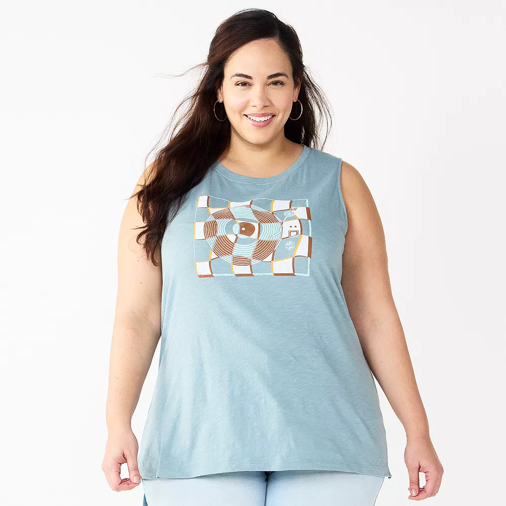 Plus Size Sonoma Goods For Life® Graphic Muscle Tank 8 Plus Size Sonoma Goods For Life® Graphic Muscle Tank - Image 6