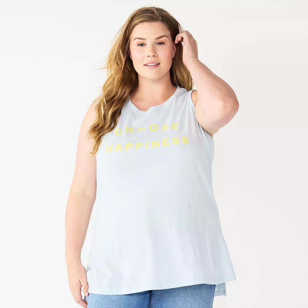 Plus Size Sonoma Goods For Life® Graphic Muscle Tank 9 Plus Size Sonoma Goods For Life® Graphic Muscle Tank - Image 7