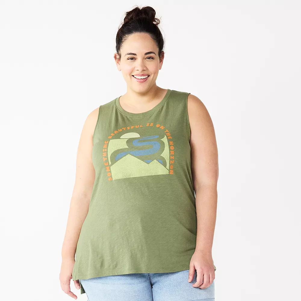 Plus Size Sonoma Goods For Life® Graphic Muscle Tank 10 Plus Size Sonoma Goods For Life® Graphic Muscle Tank - Image 8
