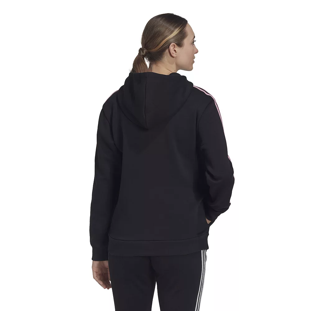 Women's adidas Essentials 3-Stripes Fleece Hoodie 7 Women's adidas Essentials 3-Stripes Fleece Hoodie - Image 5