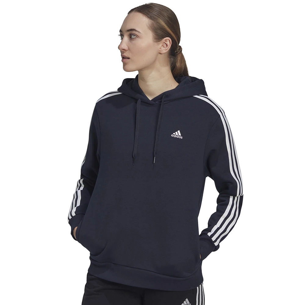Women's adidas Essentials 3-Stripes Fleece Hoodie 6 Women's adidas Essentials 3-Stripes Fleece Hoodie - Image 4