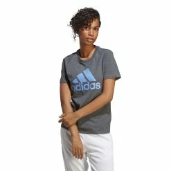 Women's adidas Loungewear Essentials Logo Tee -Adidas shop 5538887 Dark Gray Heather Blue
