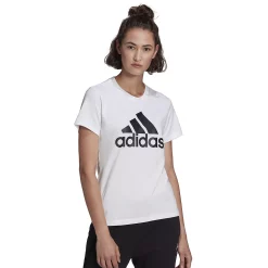Women's adidas Loungewear Essentials Logo Tee -Adidas shop 5538887 White Black