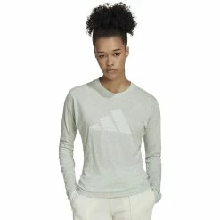 Women's adidas Winners Long Sleeve Tee -Adidas shop 5538889 Linen Green Mel