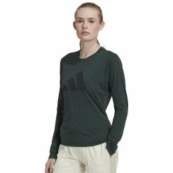 Women's adidas Winners Long Sleeve Tee -Adidas shop 5538889 Shadow Green Mel
